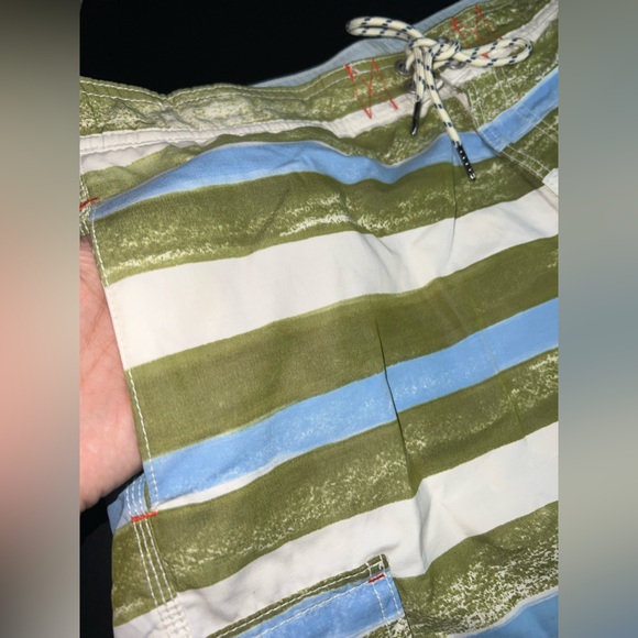 Tommy Bahama Relax men’s Green White Blue Mesh Lined Swim Trunks Size Medium EUC - Picture 3 of 8